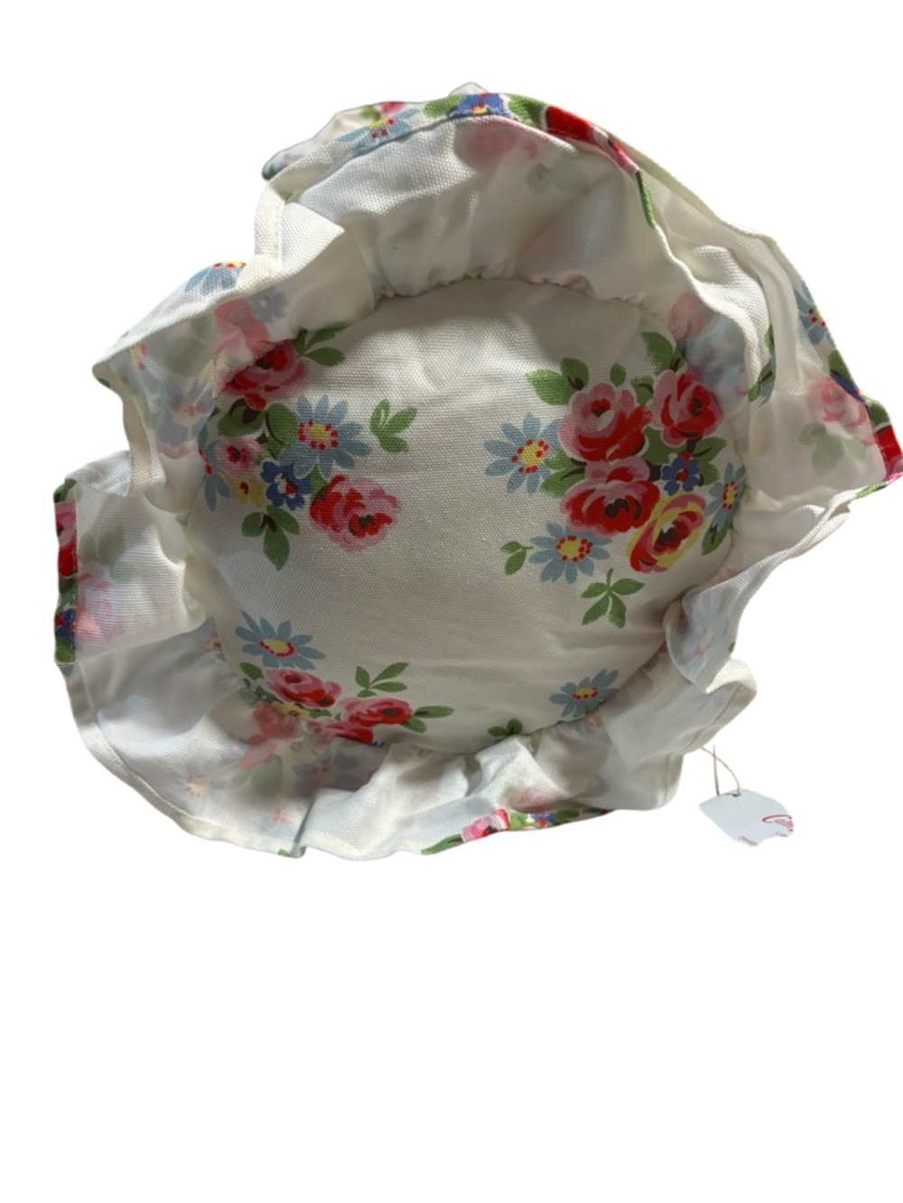 Cath Kidston NWT DAISY ROSE CHECK RUFFLE BLUE bolster pillow 8”x 20” - Picture 8 of 8